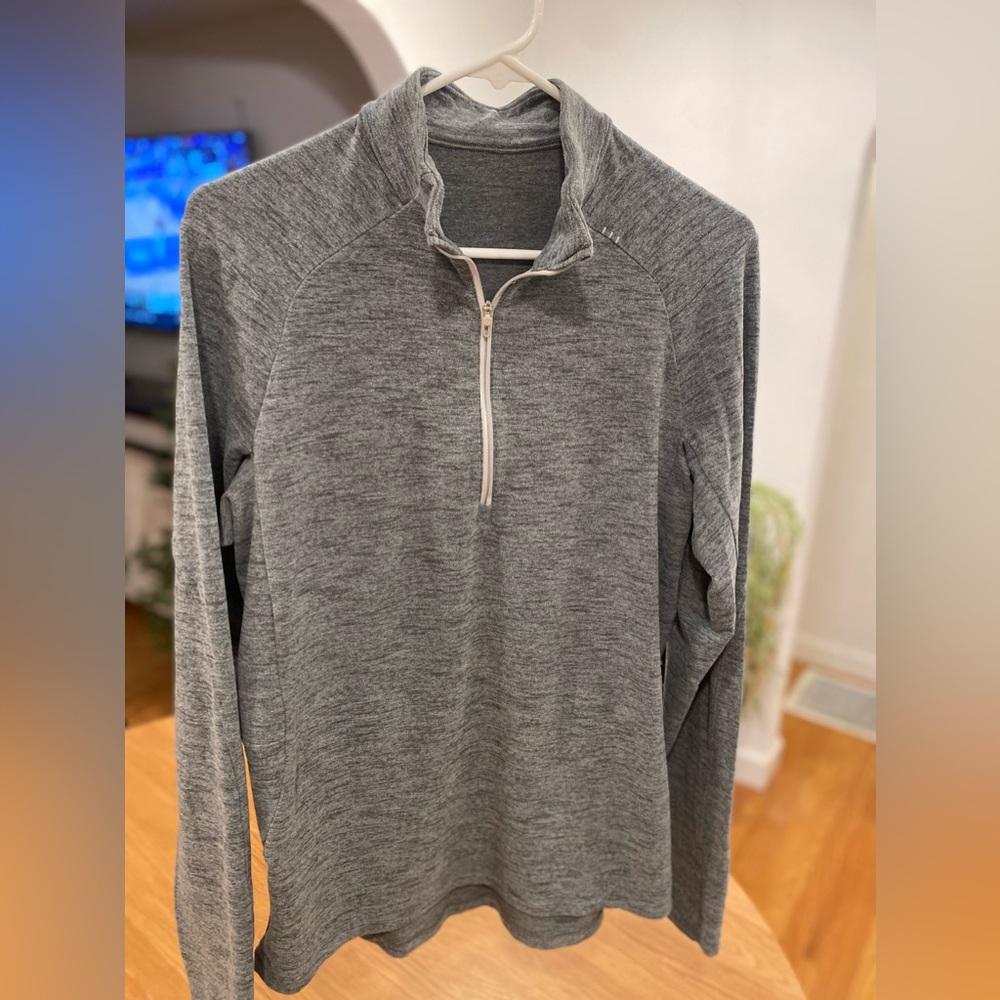 LULULEMON SURGE HALF ZIP GREEN SIZE M